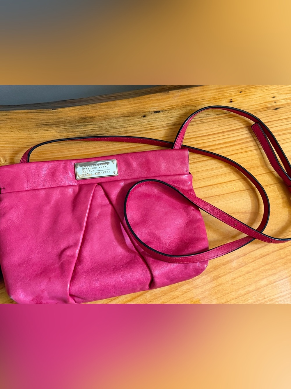 Marc by Marc Jacobs Marchive Percy crossbody bag in pink raspberry